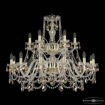 Подвесная люстра Bohemia Ivele Crystal 1411 1411/12+6/360/2d G K721