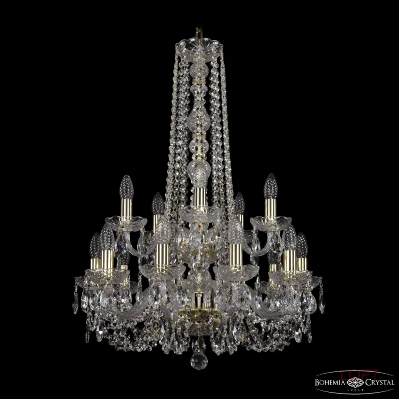 Подвесная люстра Bohemia Ivele Crystal 1402 1402/10+5/195/h-80/2d G