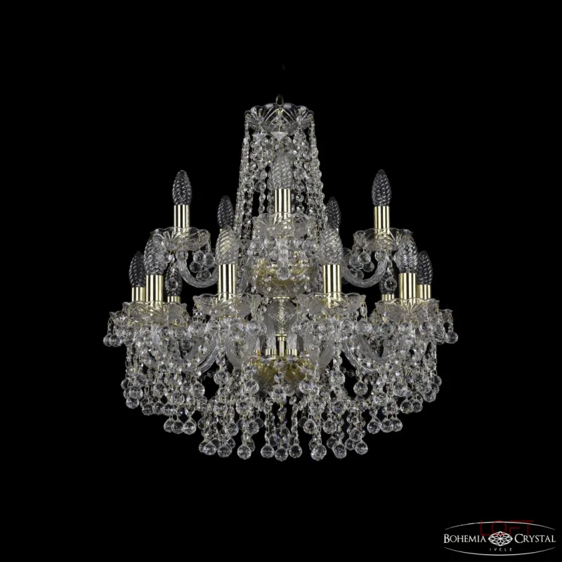 Подвесная люстра Bohemia Ivele Crystal 1409 1409/10+5/195/2d G