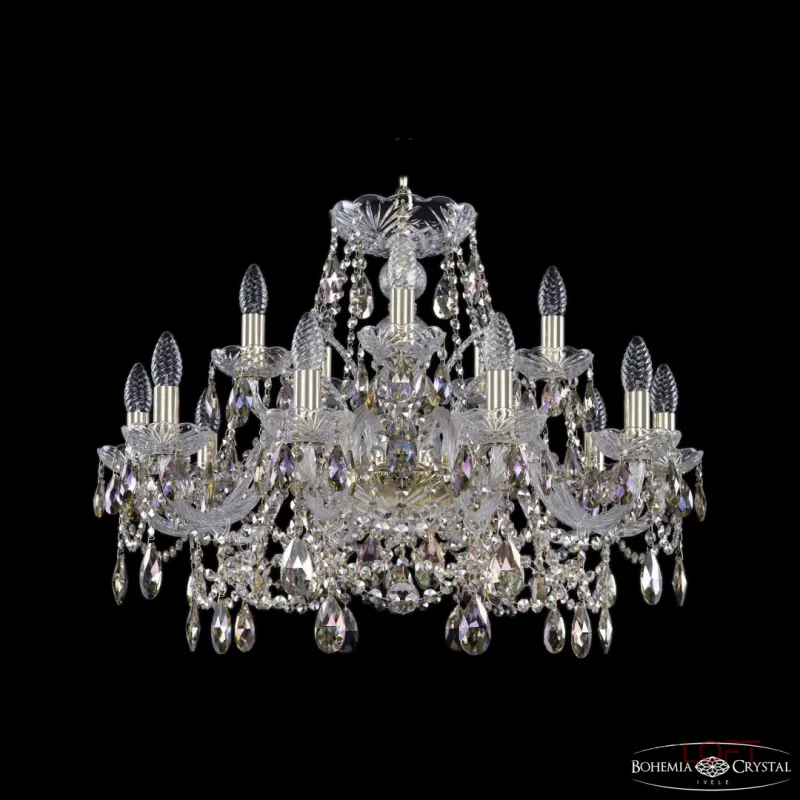Подвесная люстра Bohemia Ivele Crystal 1411 1411/10+5/240 G R801 Подвесная люстра Bohemia Ivele Crystal 1411 1411/10+5/240 G R801