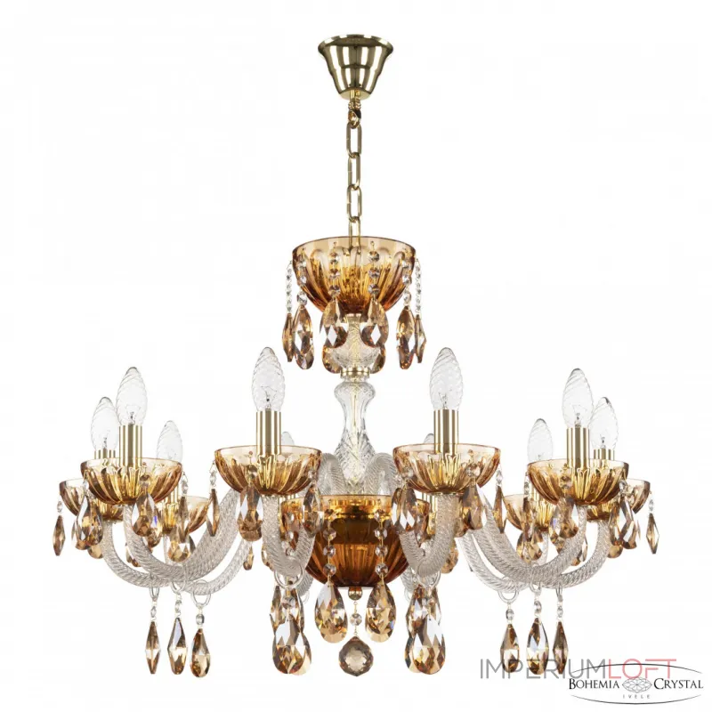 Подвесная люстра Bohemia Ivele Crystal 5417 5417/10/240 G Amber/M-1H K721