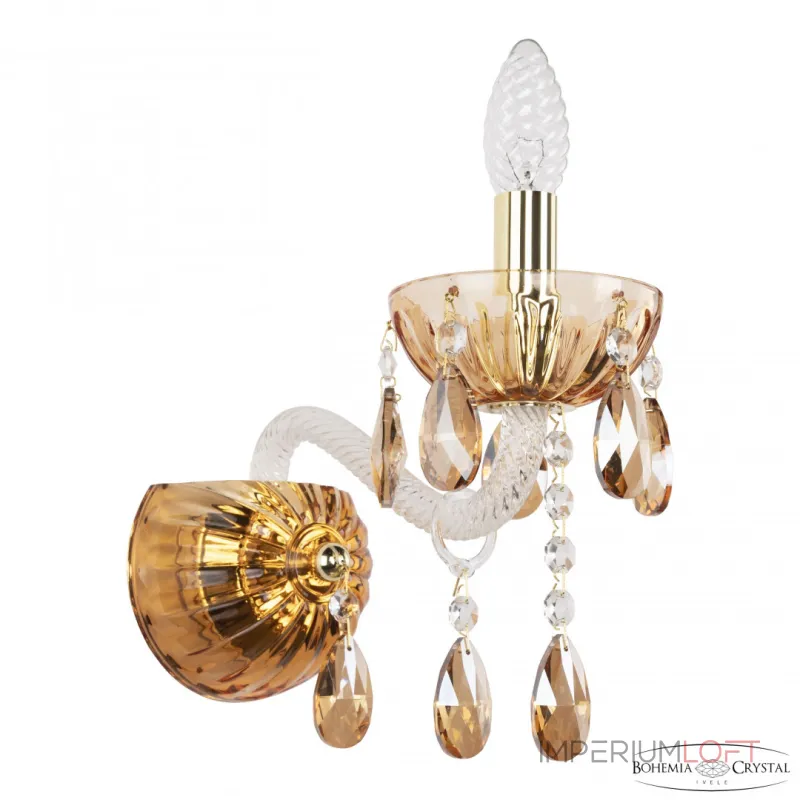 Бра Bohemia Ivele Crystal 5413 5413B/1/165 G Amber/M-1H K721 Бра Bohemia Ivele Crystal 5413 5413B/1/165 G Amber/M-1H K721