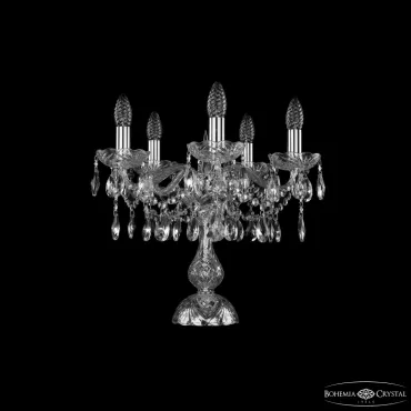Настольная лампа Bohemia Ivele Crystal 1413 1413L/5/141-39 Ni