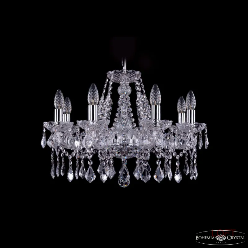 Подвесная люстра Bohemia Ivele Crystal 1413 1413/8/200 Ni Leafs Подвесная люстра Bohemia Ivele Crystal 1413 1413/8/200 Ni Leafs