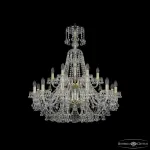 Подвесная люстра Bohemia Ivele Crystal 1409 1409/12+6/300/XL-94/2d G
