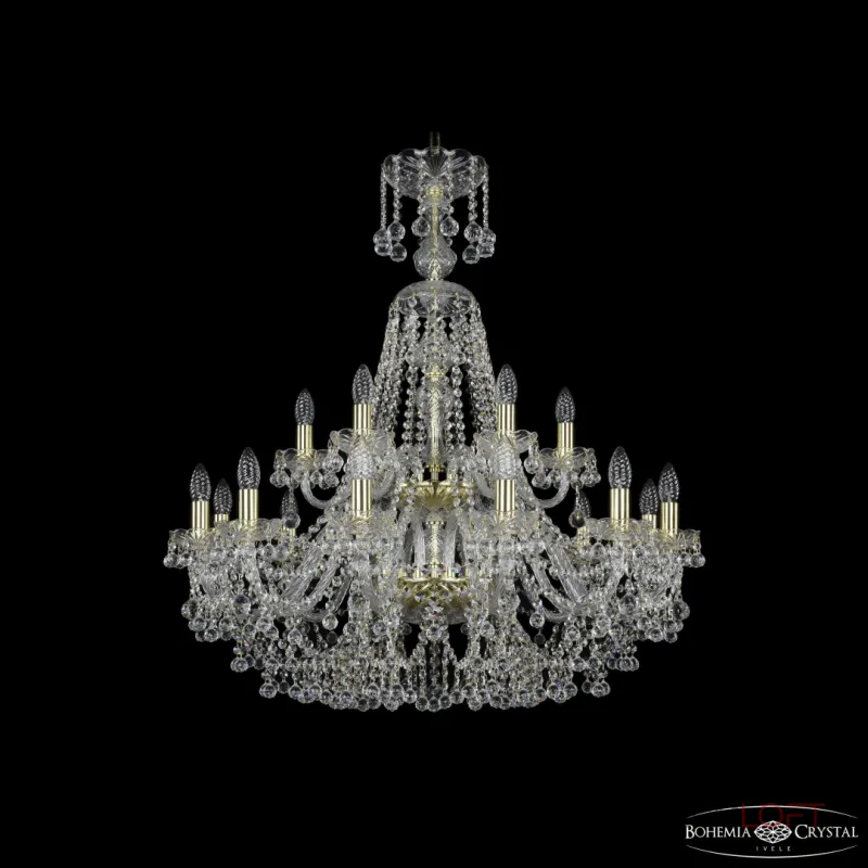 Подвесная люстра Bohemia Ivele Crystal 1409 1409/12+6/300/XL-94/2d G
