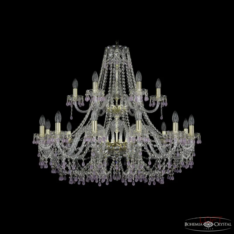 Подвесная люстра Bohemia Ivele Crystal 1410 1410/12+6/360/2d G V7010