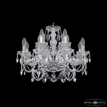 Подвесная люстра Bohemia Ivele Crystal 1411 1411/8+4/195 Ni Подвесная люстра Bohemia Ivele Crystal 1411 1411/8+4/195 Ni