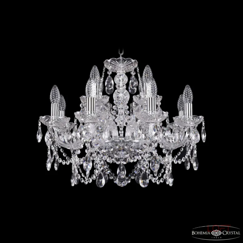 Подвесная люстра Bohemia Ivele Crystal 1411 1411/8+4/195 Ni Подвесная люстра Bohemia Ivele Crystal 1411 1411/8+4/195 Ni