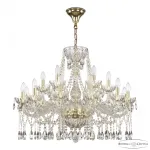 Подвесная люстра Bohemia Ivele Crystal 5413 5413/12+6/300 G Clear/M-1H