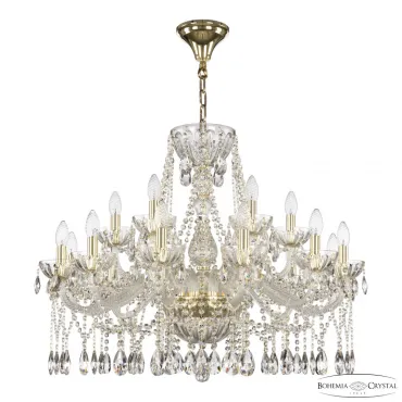 Подвесная люстра Bohemia Ivele Crystal 5413 5413/12+6/300 G Clear/M-1H