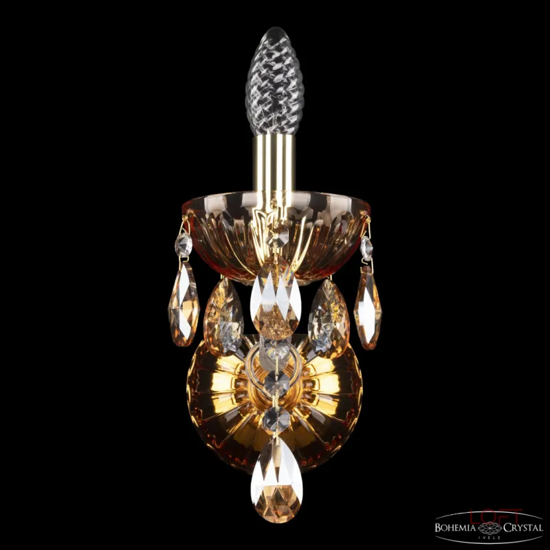 Бра Bohemia Ivele Crystal 5413 5413B/1/165 G Amber/M-1H K721 Бра Bohemia Ivele Crystal 5413 5413B/1/165 G Amber/M-1H K721