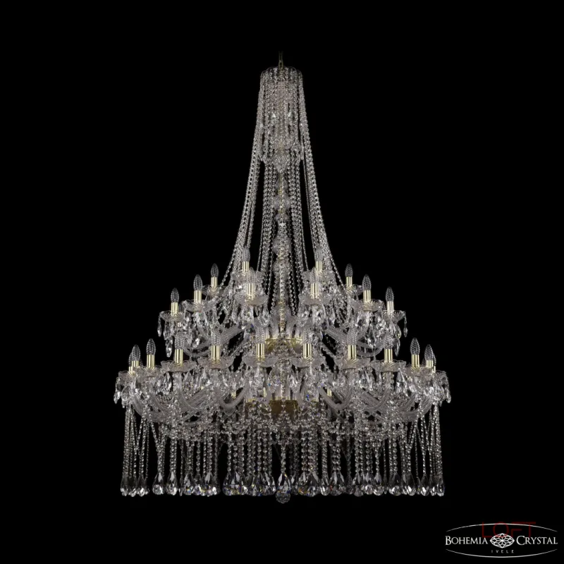 Подвесная люстра Bohemia Ivele Crystal 1413 1413/24+12+6/460/h-185/2d Ni
