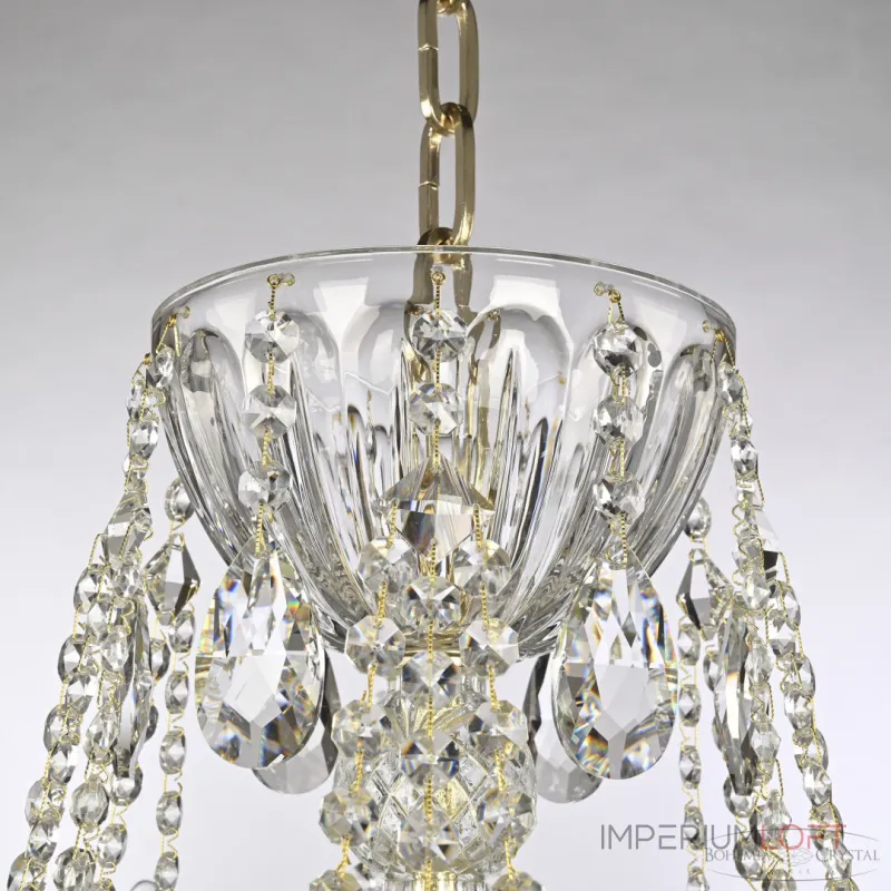 Подвесная люстра Bohemia Ivele Crystal 5413 5413/12+6/300 G Clear/M-1H