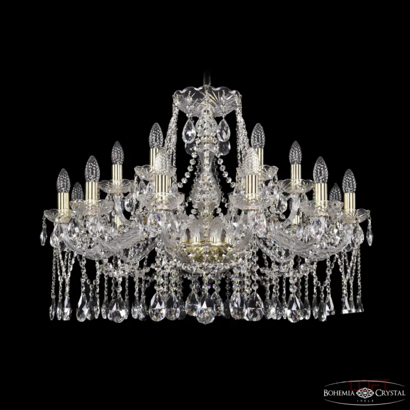 Подвесная люстра Bohemia Ivele Crystal 1413 1413/12+6/300 G