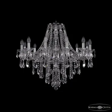 Подвесная люстра Bohemia Ivele Crystal 1415 1415/12/300 Ni Leafs Подвесная люстра Bohemia Ivele Crystal 1415 1415/12/300 Ni Leafs
