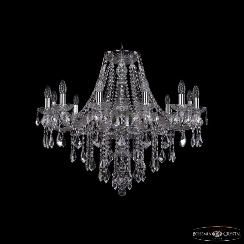 Подвесная люстра Bohemia Ivele Crystal 1415 1415/12/300 Ni Leafs Подвесная люстра Bohemia Ivele Crystal 1415 1415/12/300 Ni Leafs