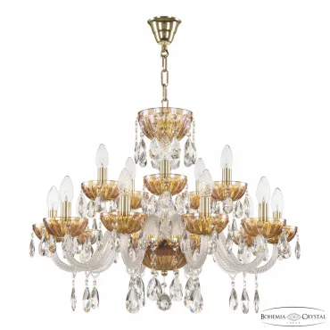 Подвесная люстра Bohemia Ivele Crystal 5417 5417/10+5/240 G Shampan/M-1H Подвесная люстра Bohemia Ivele Crystal 5417 5417/10+5/240 G Shampan/M-1H