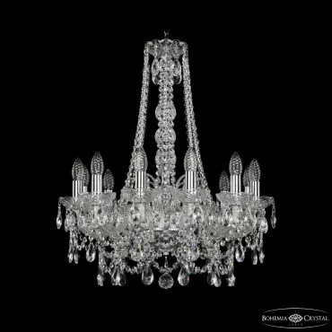 Подвесная люстра Bohemia Ivele Crystal 1411 1411/12/195/h-70 Ni Подвесная люстра Bohemia Ivele Crystal 1411 1411/12/195/h-70 Ni