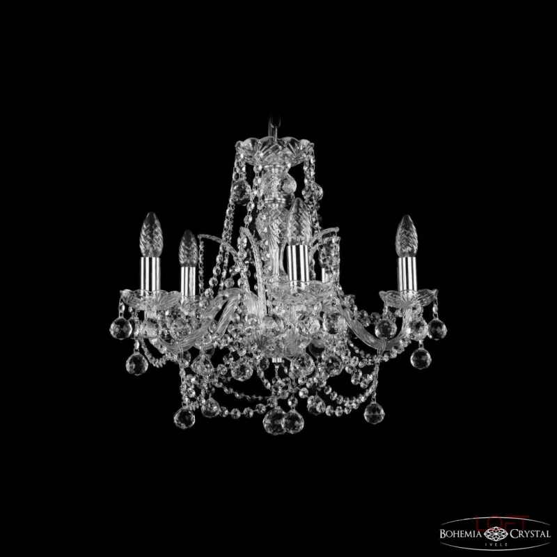 Подвесная люстра Bohemia Ivele Crystal 1411 1411/5/160 Ni Balls