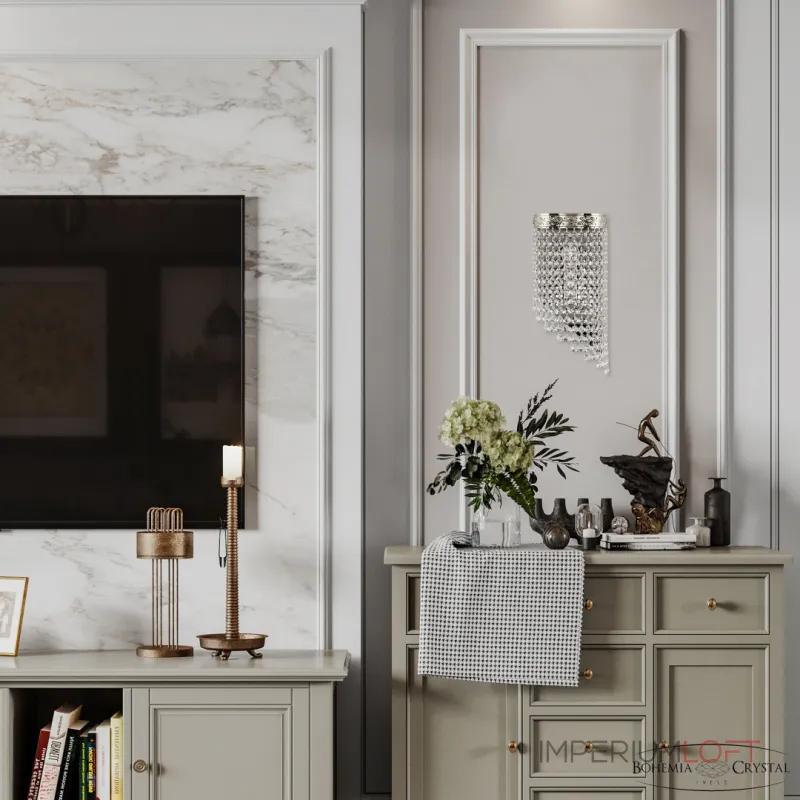 Бра Bohemia Ivele Crystal 8340 83401BR/15IV-33 Ni R Бра Bohemia Ivele Crystal 8340 83401BR/15IV-33 Ni R