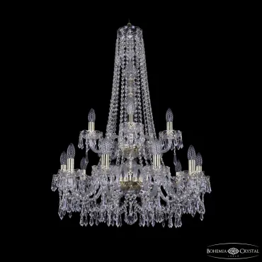 Подвесная люстра Bohemia Ivele Crystal 1403 1403/10+5/240/h-92/2d G