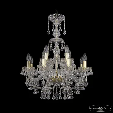 Подвесная люстра Bohemia Ivele Crystal 1409 1409/8+4/195/XL-68 G Подвесная люстра Bohemia Ivele Crystal 1409 1409/8+4/195/XL-68 G