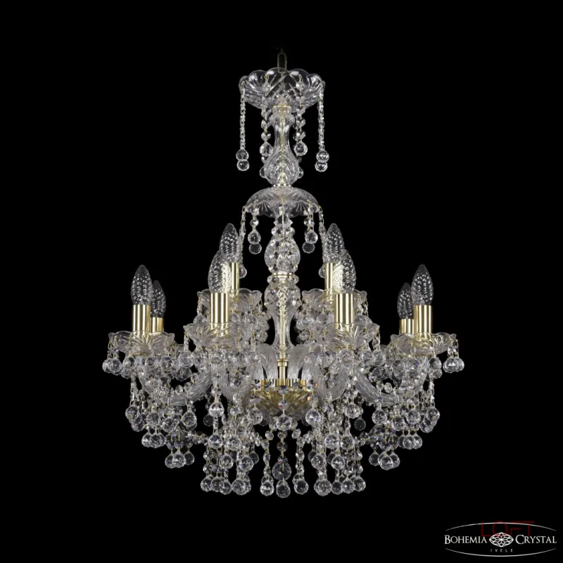 Подвесная люстра Bohemia Ivele Crystal 1409 1409/8+4/195/XL-68 G Подвесная люстра Bohemia Ivele Crystal 1409 1409/8+4/195/XL-68 G