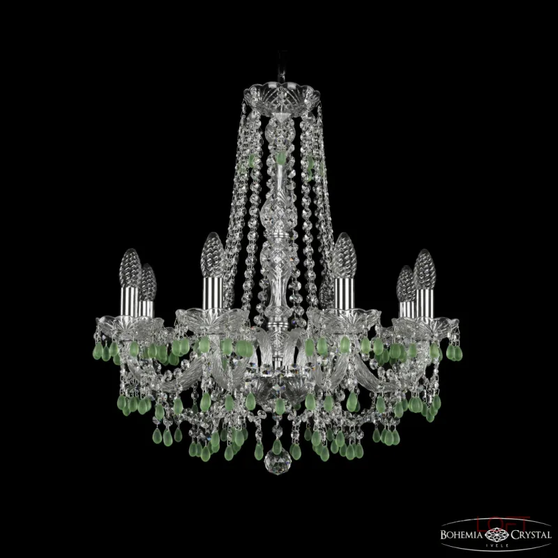 Подвесная люстра Bohemia Ivele Crystal 1410 1410/8/195/h-60 Ni V5001 Подвесная люстра Bohemia Ivele Crystal 1410 1410/8/195/h-60 Ni V5001