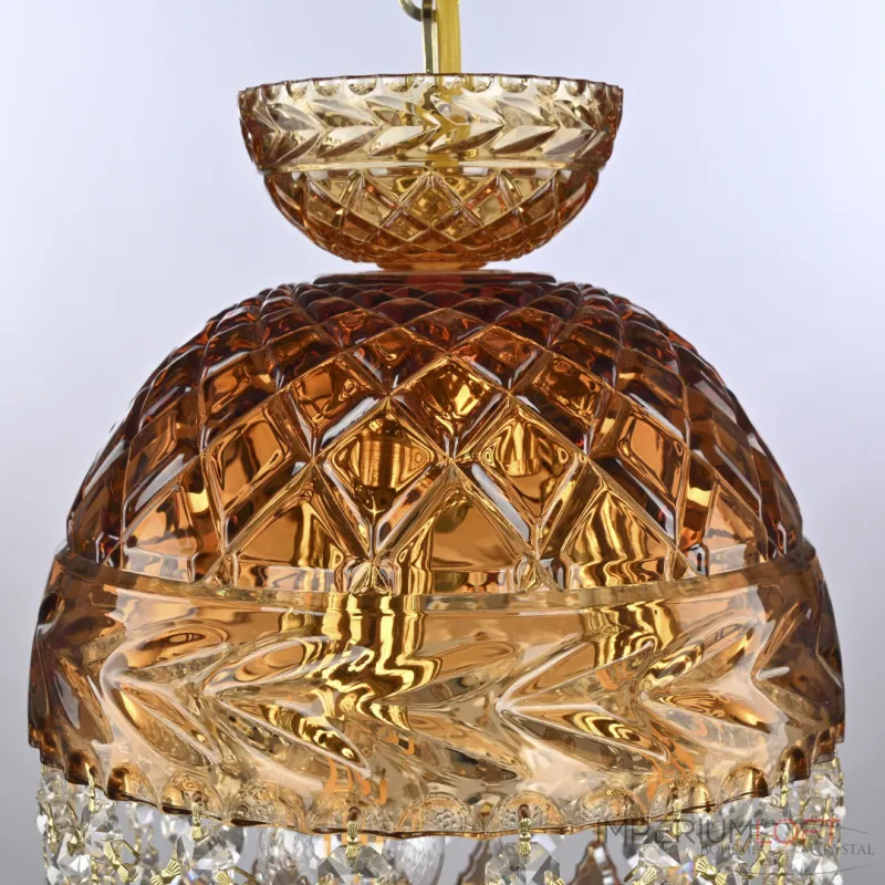 Подвесной светильник Bohemia Ivele Crystal 5478 5478/22 G Amber/M-1F Leafs K721 Подвесной светильник Bohemia Ivele Crystal 5478 5478/22 G Amber/M-1F Leafs K721