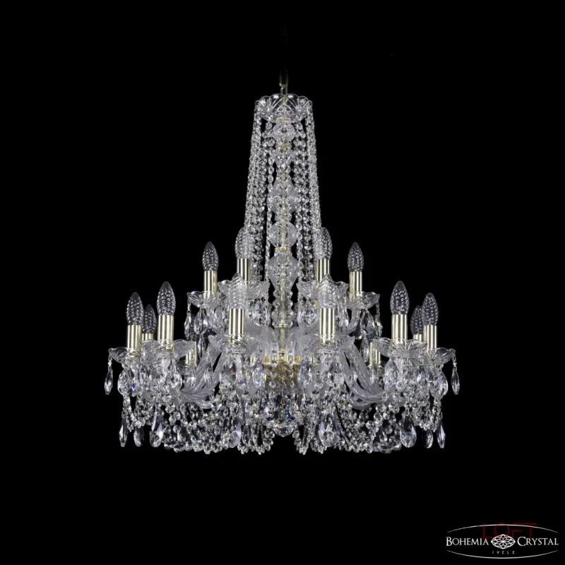 Подвесная люстра Bohemia Ivele Crystal 1402 1402/12+6/240/h-75 G Подвесная люстра Bohemia Ivele Crystal 1402 1402/12+6/240/h-75 G