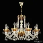 Подвесная люстра Bohemia Ivele Crystal 5402 5402/8/240 G Amber/M-1F