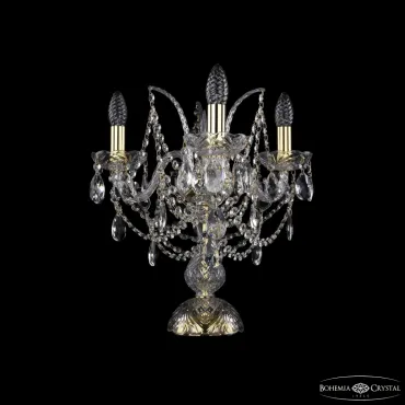 Настольная лампа Bohemia Ivele Crystal 1411 1411L/3/141-39 G Настольная лампа Bohemia Ivele Crystal 1411 1411L/3/141-39 G