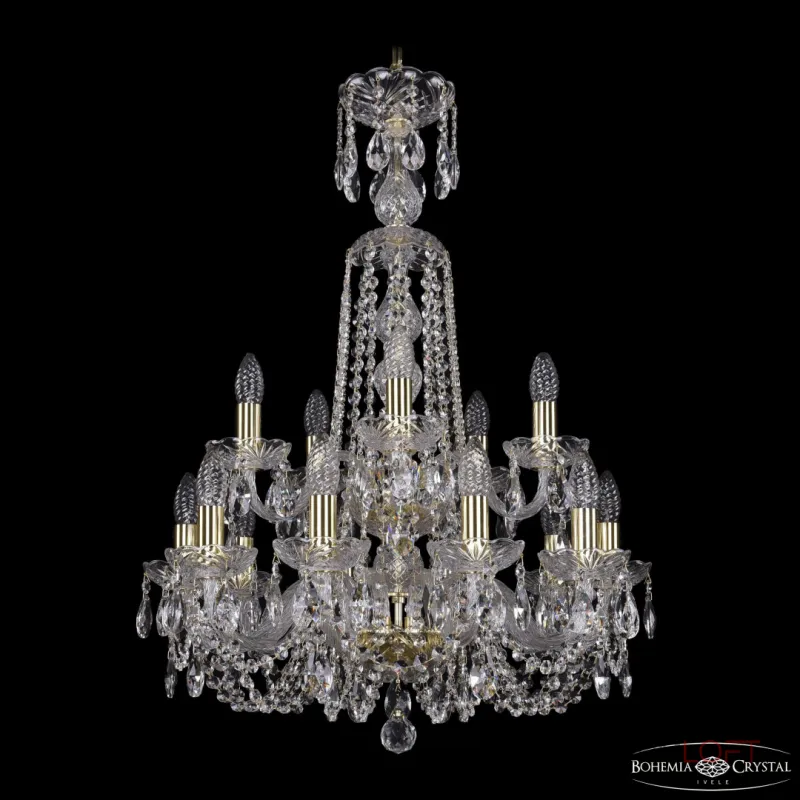Подвесная люстра Bohemia Ivele Crystal 1402 1402/10+5/195/XL-81/2d G