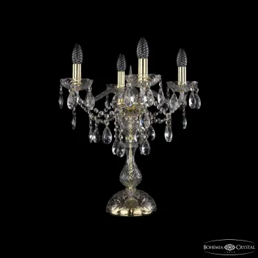 Настольная лампа Bohemia Ivele Crystal 1415 1415L/4/141-47 G Настольная лампа Bohemia Ivele Crystal 1415 1415L/4/141-47 G