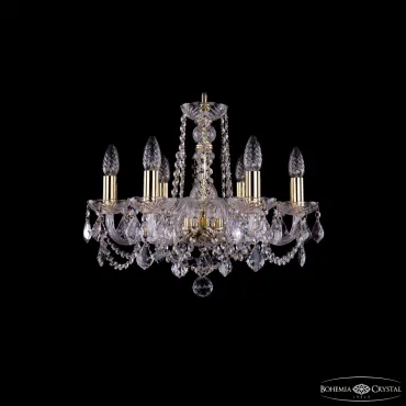 Подвесная люстра Bohemia Ivele Crystal 1402 1402/6/160 G Leafs
