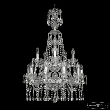 Подвесная люстра Bohemia Ivele Crystal 1413 1413/10+5/200/XL-90/2d Ni