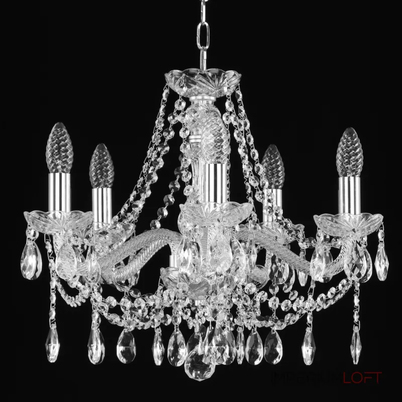 Подвесная люстра Bohemia Ivele Crystal 107 107/5/165 Ni