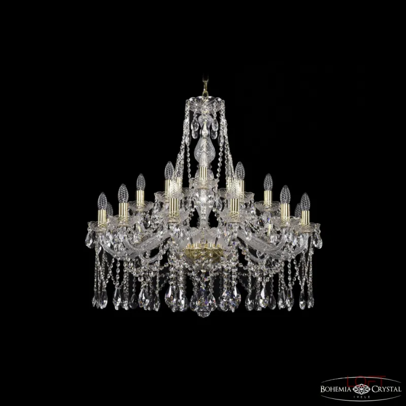 Подвесная люстра Bohemia Ivele Crystal 1413 1413/12+6+3/300 G