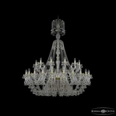 Подвесная люстра Bohemia Ivele Crystal 1409 1409/24+12/530/XL-170 G