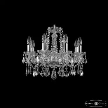 Подвесная люстра Bohemia Ivele Crystal 1413 1413/8/165 Ni Leafs Подвесная люстра Bohemia Ivele Crystal 1413 1413/8/165 Ni Leafs