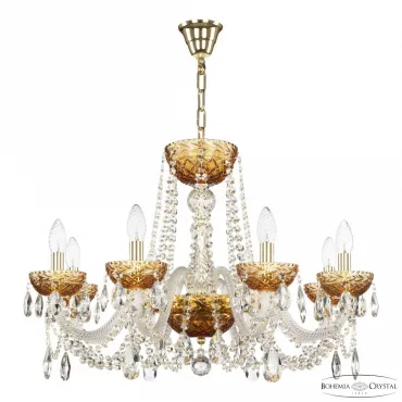Подвесная люстра Bohemia Ivele Crystal 5402 5402/8/240 G Amber/M-1F Подвесная люстра Bohemia Ivele Crystal 5402 5402/8/240 G Amber/M-1F