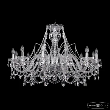 Подвесная люстра Bohemia Ivele Crystal 1411 1411/12/360 Ni Подвесная люстра Bohemia Ivele Crystal 1411 1411/12/360 Ni