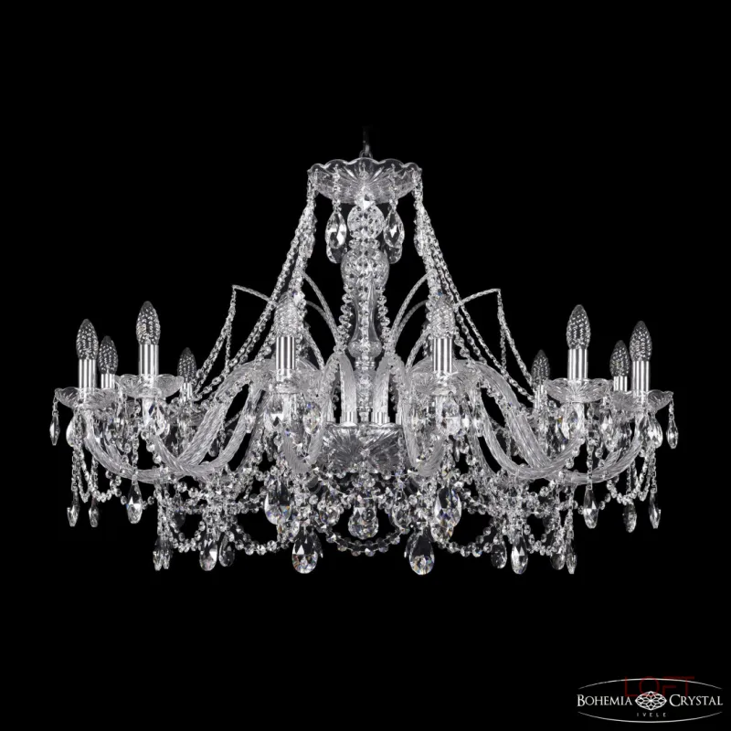 Подвесная люстра Bohemia Ivele Crystal 1411 1411/12/360 Ni