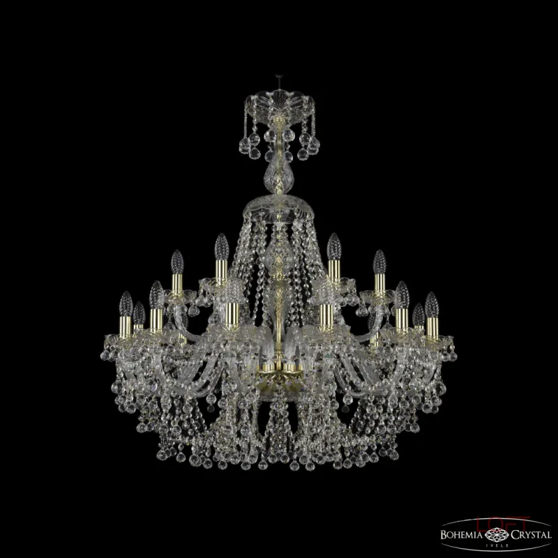 Подвесная люстра Bohemia Ivele Crystal 1409 1409/12+6/300/XL-95 G