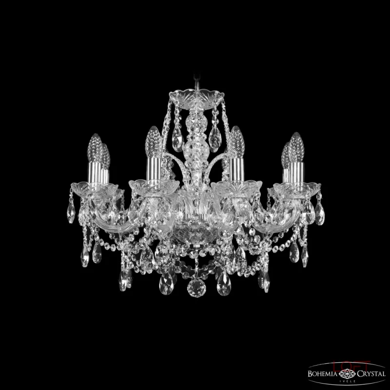 Подвесная люстра Bohemia Ivele Crystal 1411 1411/8/195 Ni Подвесная люстра Bohemia Ivele Crystal 1411 1411/8/195 Ni