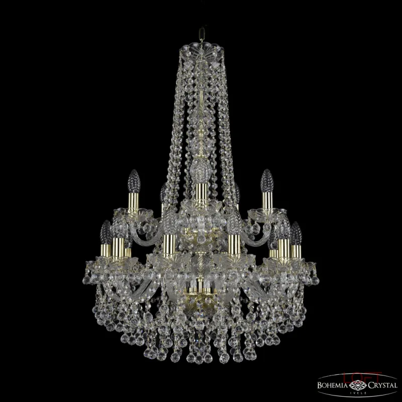 Подвесная люстра Bohemia Ivele Crystal 1409 1409/10+5/195/h-83/2d G Подвесная люстра Bohemia Ivele Crystal 1409 1409/10+5/195/h-83/2d G