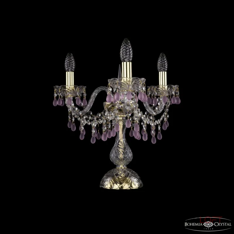 Настольная лампа Bohemia Ivele Crystal 1410 1410L/3/141-39 G V7010 Настольная лампа Bohemia Ivele Crystal 1410 1410L/3/141-39 G V7010