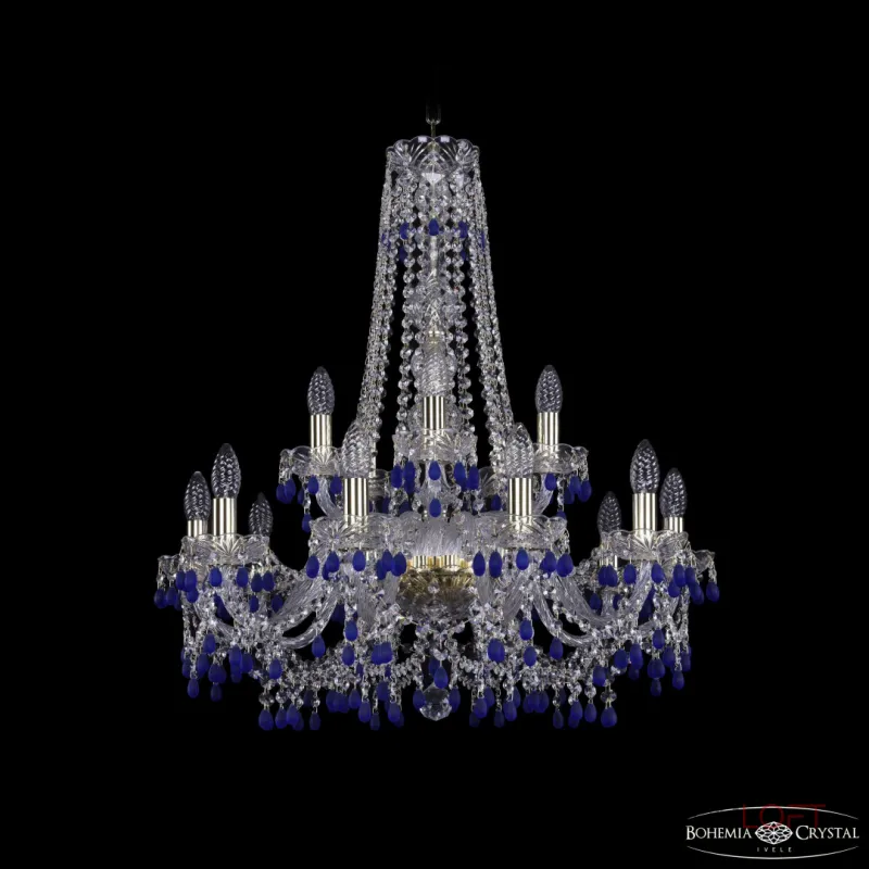 Подвесная люстра Bohemia Ivele Crystal 1410 1410/10+5/240/h-75 G V3001 Подвесная люстра Bohemia Ivele Crystal 1410 1410/10+5/240/h-75 G V3001