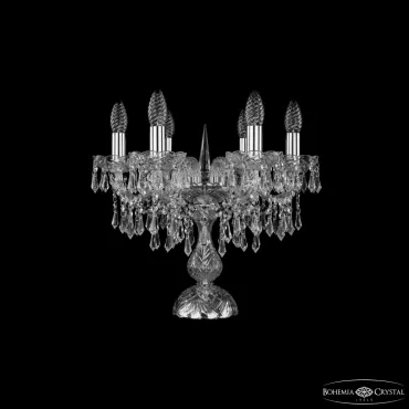 Настольная лампа Bohemia Ivele Crystal 1403 1403L/6/141-39 Ni Настольная лампа Bohemia Ivele Crystal 1403 1403L/6/141-39 Ni
